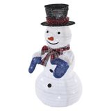 EMOS - Leuke sneeuwpop met 60 leds en fonkelen voor binnen en buiten, 60 cm sneeuwpopfiguur met lichtketting, effectieve kerstdecoratie voor tuin, terras, veranda of entree van het huis