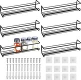 Merkloos Zwart Acryl, Aluminium, Bamboe, Gerecycled Plastic, Glas, Hout Spice Rack