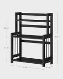 SONGMICS Kruidenrek - 3 niveaus - Bamboe/MDF - Zwart