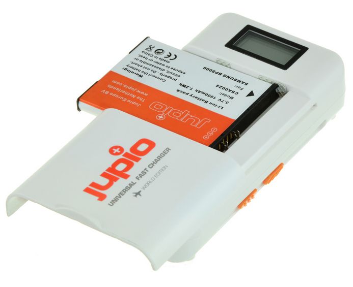 Jupio LUC0060 Batterijoplader Li-Ion AA/AAA Oranje/Wit met LCD