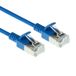 ACT Blauwe 3 meter LSZH U/FTP CAT6A datacenter slimline patchkabel snagless met RJ45 connectoren