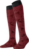 FALKE Rose Brush Kniekousen Dames Rood Maat 39-42