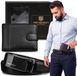 sarcia.eu Peterson CADEAUSETP: UITGEBREIDE leren RFID Portemonnee + elegante herenriem VOOR BROEKEN