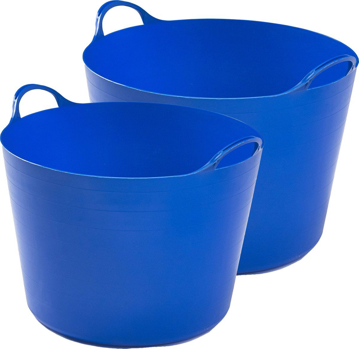 Whitefurze Flexibele emmers - 2 stuks - 26 liter en 39 liter - blauw