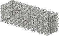 Merkloos Relaxdays Schanskorf - 30x100x30 cm - staal - zilver
