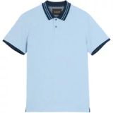 Myrc Polo in mélange with embroidery and contrasting collar