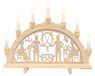 Bois Arc avec 7 Flammes, Motif : Montagnards