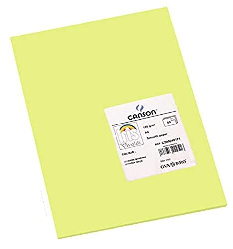 Canson Iris Vivaldi A4 185 GSM Glad Colour Papier - Apple Green (Pack van 50 vellen)