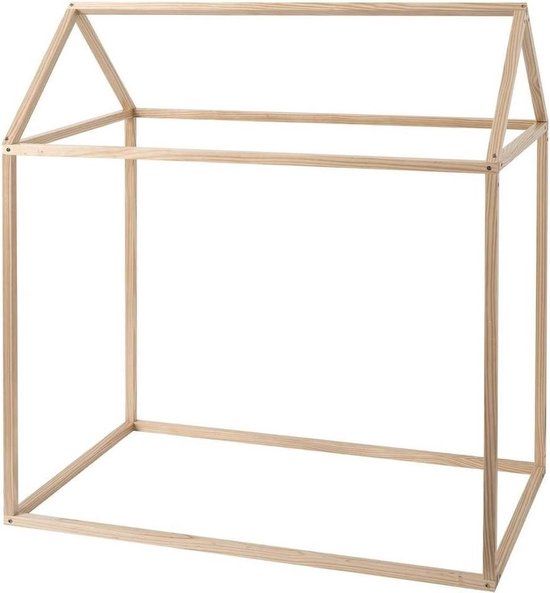 Merkloos Kinderhuisje Speelhuisje Kinderkamer Bedframe Dennenhout 115 x 66 x 126