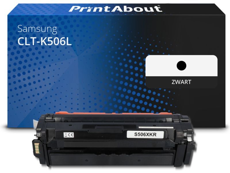 PrintAbout Toner CLT-K506L (SU171A) Zwart Hoge capaciteit geschikt voor Samsung
