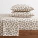 Bol Ensemble de literie, flanelle de coton, brossé, complet, beige