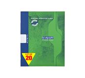 Calligraphe 2148C Pak met 20 Geniete Kladschriften Groen (een Merk van Clairefontaine) - 17x22 cm - 48 Pagina's Grote Ruitjes - Papier 56 g 100% Gerecycled - Omslag Offset Karton