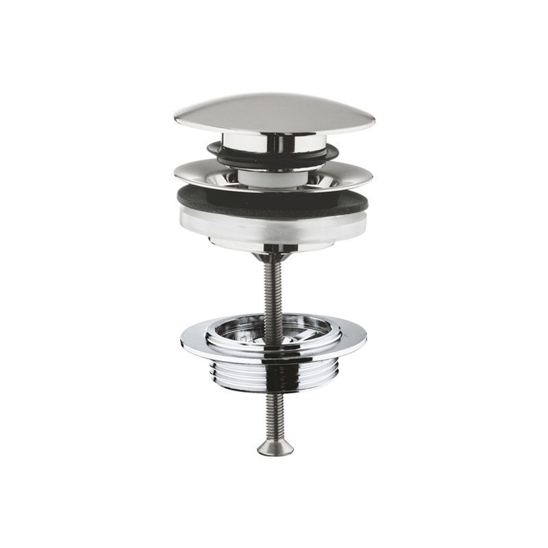 Grohe Afvoerplug (Overloop Combinatie) 65807Dc0 - Grijs/RVS look/Supersteel - Messing/Metaal