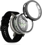 kwmobile 2x hoes compatibel met Amazfit Active3 Premium hoesje - Cover van kunststof en glas - Hoesje voor activity tracker - In zwart/transparant