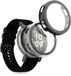 kwmobile 2x hoes compatibel met Amazfit Active3 Premium hoesje - Cover van kunststof en glas - Hoesje voor activity tracker - In zwart/transparant