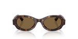 Giorgio Armani AR 8245HU Lunettes de Soleil Femme Havane Ovale Marron 49mm