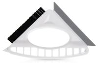 Brosse de nettoyage 3-en-1 - Brosse à main pour le nettoyage - Taille L - Plastique - 19,5 x 2 x 12 cm - Blanc