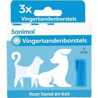 Sanimal Vingertandenborstel - 3 stuks