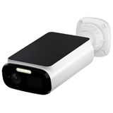 Woox Bewakingscamera voor buiten, zonne-energie, 2K buitencamera, wifi, draadloze batterij met geïntegreerd zonnepaneel, nachtzicht, PIR-bewegingsdetectie, IP66 weerbestendig, compatibel met Alexa