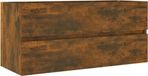 vidaXL Wastafelkast 100x38,5x45 cm bewerkt hout gerookt eikenkleurig