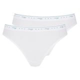Sloggi Damesslip met hoge taille 24/7 100 Tai (2 stuks), wit (White 0003), 48