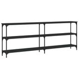 vidaXL Wandtafel - 200x29x75 cm - Bewerkt Hout - Zwart