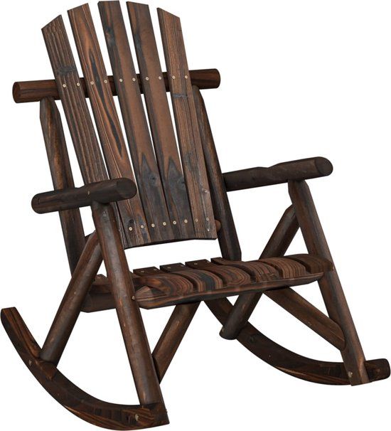 vidaXL Tuinschommelstoel Hout 69x96x101 cm