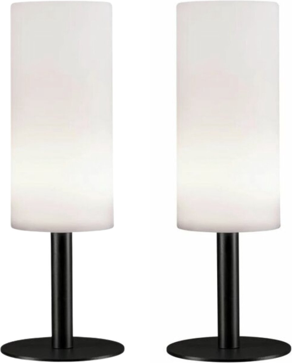 LED.nl Designer Oplaadbare LED Tafellampen voor buiten - Draadloos en Dimbaar - Duopack - Wit