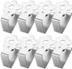 Unyqoos Ibenzoa® Tafelkleedklemmen Set van 8, Roestvrij Staal, Bloemenmotief, Zilver