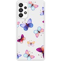 Samsung Bedrukt siliconen hoesje compatibel met Galaxy A33 5G Papillons colorés