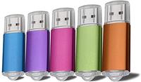 Fenglangrong 5 STKS 2G USB Flash Drive USB 2.0 Memory Stick Memory Drive Pen Drive Blauw/Paars/Roze/Groen/Oranje (2 GB)