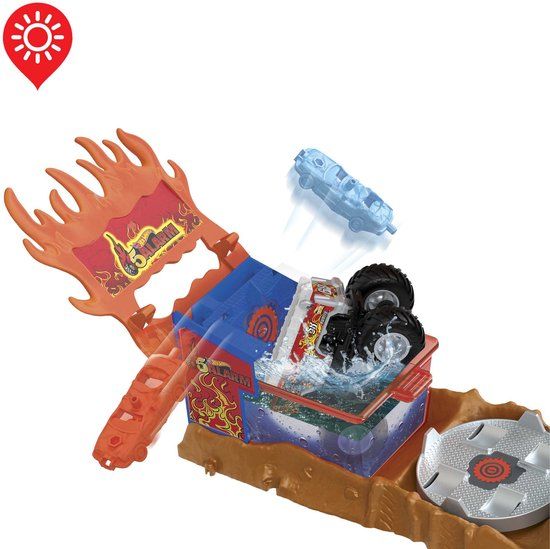 Hot Wheels Monstertrucks Arenabeukers Color Shifters 5 Alarm Redding - Speelset