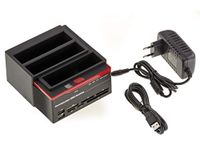 KALEA-INFORMATIQUE Drievoudig dockingstation met 2 SATA-poorten en een IDE 2,5 en 3,5 naar USB 3.0-poort. HDD-dock met CLONING-functie en 3A-voeding