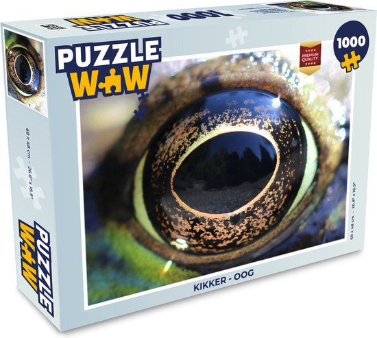 MuchoWow Puzzel Kikker - Oog - Legpuzzel - Puzzel 1000 stukjes volwassenen