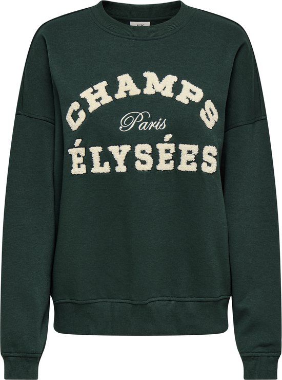 JDY Jacqueline de Yong Trui Jdymesa L/s O-neck Emb Sweat Jrs No 15370526 Pine Grove/champs Emb Dames Maat - XL