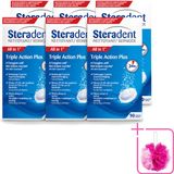 Steradent 6 x Nettoyant pour prothèses dentaires - Contre la plaque dentaire et le tartre - 90 comprimés