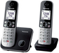 Panasonic KX-TG6852NLB - Duo Dect Huistelefoon - 2 Handsets - Zonder Antwoordapparaat - Grijs/Zwart