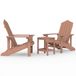 VidaXL Adirondack Tuinstoel met Tafel HDPE Bruin