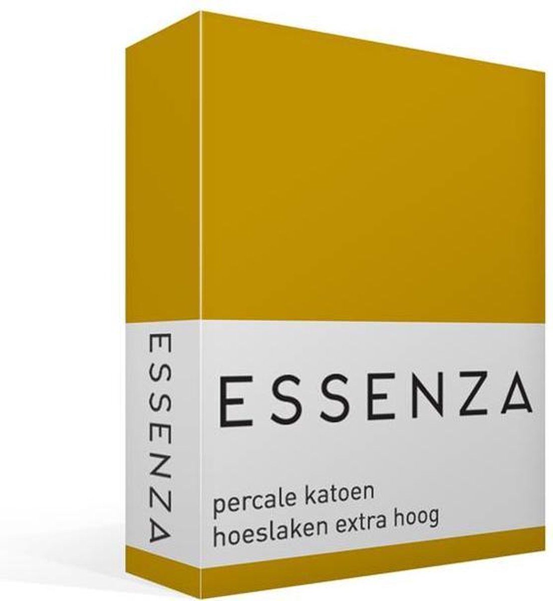 Essenza Premium Percale Katoen Hoeslaken - 180x210 cm - Mustard - Lits-jumeaux - Extra Hoog
