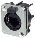 Neutrik Chassisbus NE8FDV-SE-CON Bus, inbouw verticaal Aantal polen (sensoren) 8P8C Zilver 1 stuk(s)
