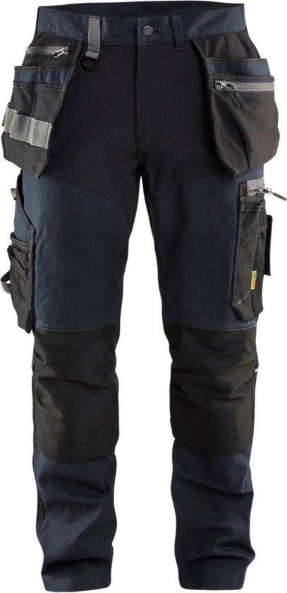 Blåkläder Werkbroek met stretchpanelen en spijkerzakken 1599-1343 - Donker marineblauw/Zwart - C48