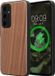 kwmobile Houten Beschermhoes voor Samsung Galaxy A55 5G – Hout & TPU Cover – donkerbruin hout