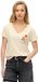 Superdry - Suika metallic relaxt T-shirt met V-hals - Dames - T-shirts