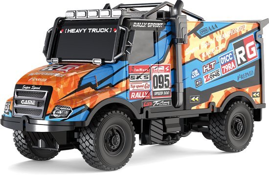 WonkyCars - Rally Truck Thunder Light – 27 MHz - LED verlichting - Radiografisch bestuurbare race vrachtauto met Verlichting (1:24)