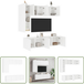 Vidaxl Meuble TV - Unités Murales TV 5 Pcs Blanc Bois D'Ingénierie