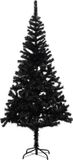 vidaXL Kunstkerstboom met standaard 240 cm PVC zwart