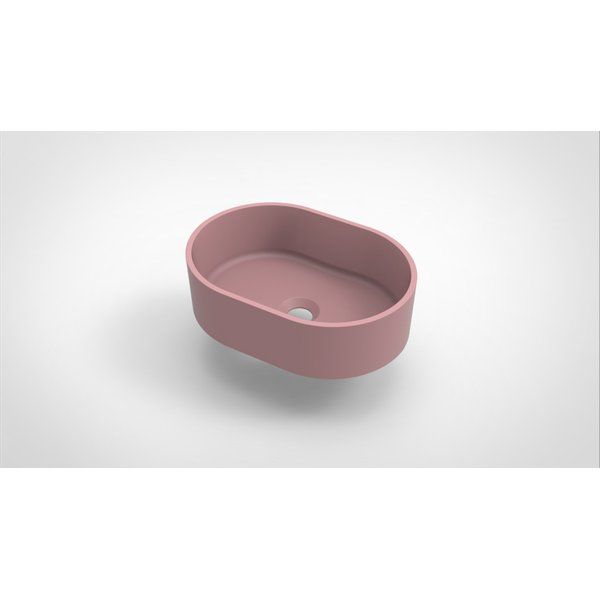 Arcqua Case opbouw waskom ovaal 40x28cm mat roze WAS404470