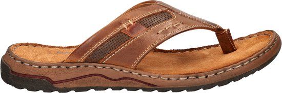 Nelson heren teenslipper - Cognac - Maat 44