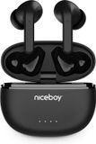 Niceboy PINSANC3POWB Casque sans fil intra-auriculaire - Bluetooth - Noir