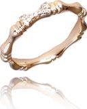 Flamenco Mystique: Bague plaquée or en acier chirurgical avec zircone, taille US8 EU17, résistant aux intempéries.